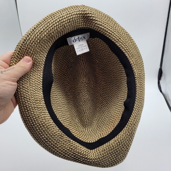 DELUX | woven straw fedora hat - Picture 6 of 8